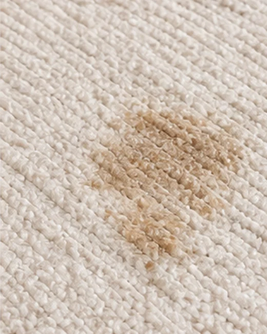 Area rug stain before cleaning